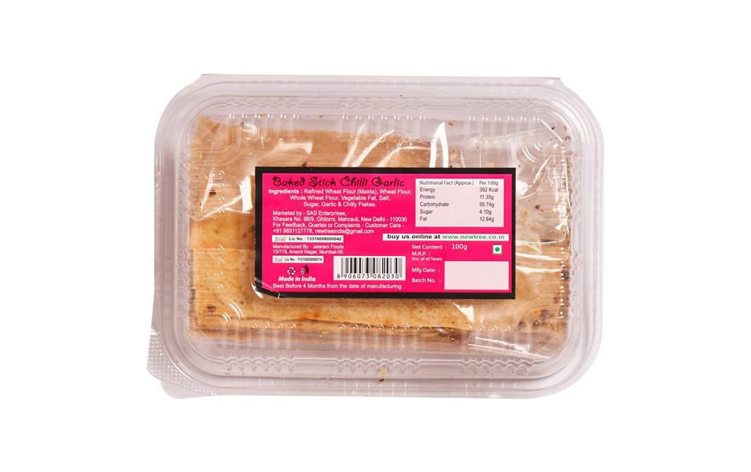 New Tree Baked Stick Chilli Garlic    Box  100 grams